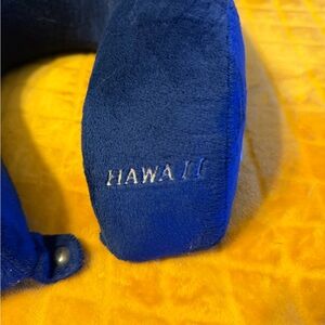 Blue Plush Neck Pillow